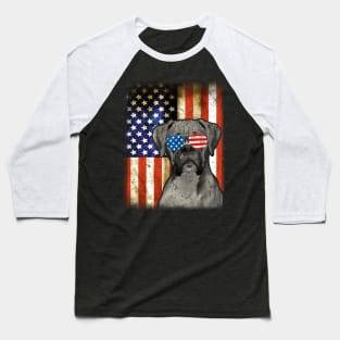 Boxer Dog 4th Of July American Flag Patriotic Gift Baseball T-Shirt